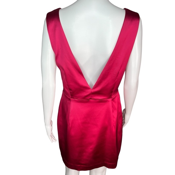 NWT House of Harlow 1960 Low Back Pink Satin Mini Dress 10 - Picture 5 of 11